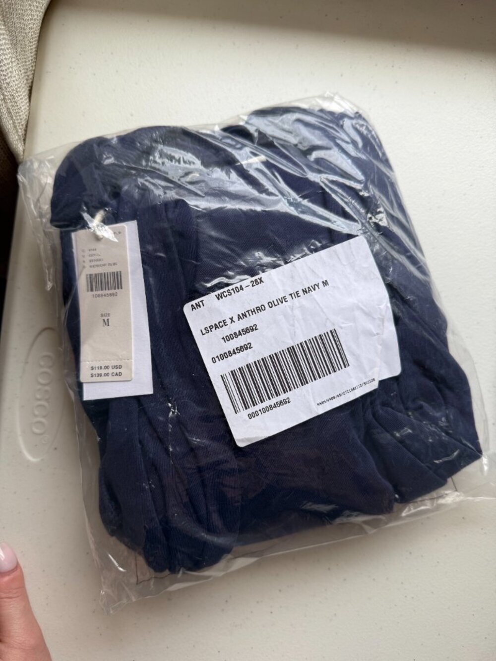 🏷 *NWT* LSPACE x Anthropologie Olive Tie Midi Dress Midnight Blue | Size M 💙 - Picture 5 of 7